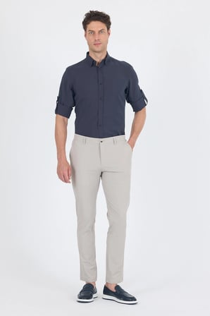 Taş Rengi Yandan Cepli Casual Slim Fit Pantolon 1003250164