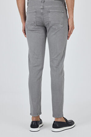 Gri Pamuklu 5 Cep Casual Slim Fit 5 Cep Pantolon 1003250318