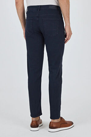 Koyu Lacivert Pamuklu 5 Cep Casual Slim Fit 5 Cep Pantolon 1003250318