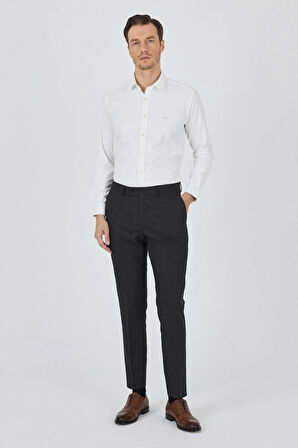 Koyu Antrasit Yan Cep Açık Paça Slim Fit Esnek Classic Pantolon 1003250906