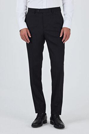 Siyah Yan Cep Açık Paça Comfort Fit Esnek Classic Pantolon 1003250907