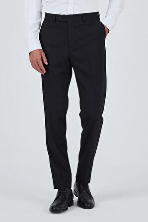 Siyah Yan Cep Açık Paça Comfort Fit Esnek Classic Pantolon 1003250907