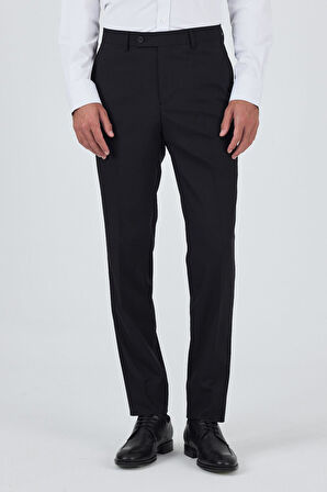 Siyah Yan Cep Açık Paça Comfort Fit Esnek Classic Pantolon 1003250907