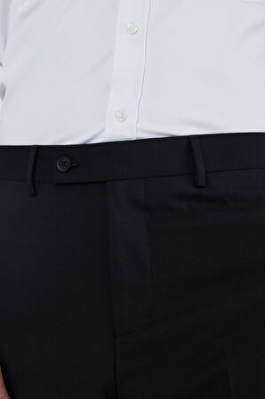 Siyah Yan Cep Açık Paça Comfort Fit Esnek Classic Pantolon 1003250907