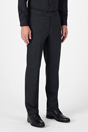 Antrasit Yan Cep Açık Paça Düz Comfort Fit Esnek Pantolon 1003250914