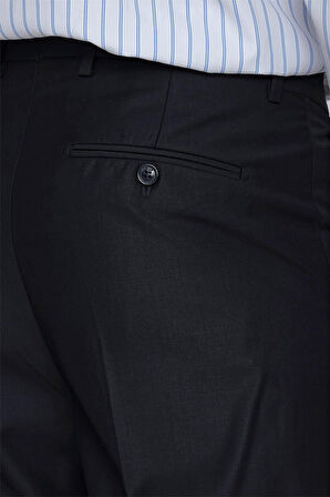 Lacivert Gabardin Yan Cep Açık Paça Basic Comfort Fit Esnek Pantolon 1003255005
