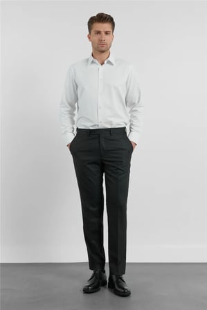 Yan Cep Açık Paça Bez Ayağı Comfort Fit Esnek Pantolon 1003255127