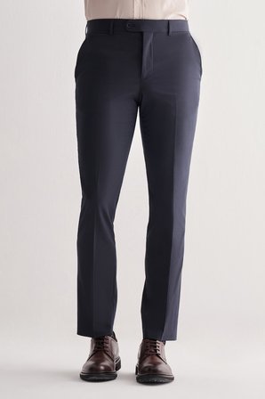 Lacivert Yan Cep Açık Paça Kendinden Desenli Slim Fit  Pantolon 1003255152