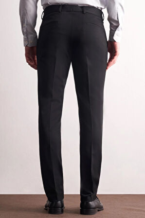 Siyah Yan Cep Açık Paça Esnek Slim Fit Classic Casual Pantolon 1003255153