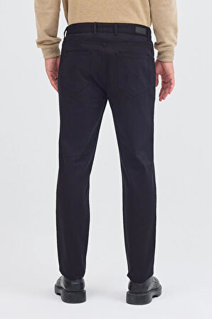 Siyah 5 Cep  Düz Paça Pamuklu Slim Fit 5 Cep Casual Pantolon 1003255154