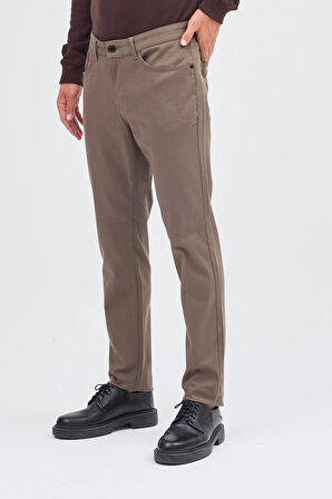 Haki 5 Cep  Düz Paça Pamuklu Slim Fit 5 Cep Casual Pantolon 1003255154