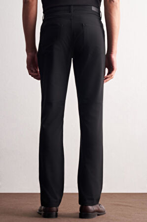 Siyah 5 Cep  Düz Paça Esnek Slim Fit  Casual Pantolon 1003255157