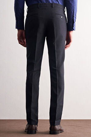 Lacivert Yan Cep Açık Paça Esnek Slim Fit Classic Classic Pantolon 1003255163