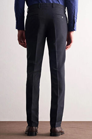 Lacivert Yan Cep Açık Paça Esnek Slim Fit Classic Classic Pantolon 1003255163