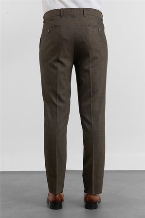 Kahverengi Yan Cep Comfort Fit Esnek Pantolon 1003255176