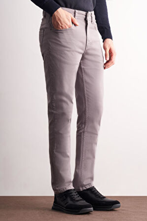Gri 5 Cep Casual Slim Fit Pamuklu 5 Cep Pantolon 1003255318