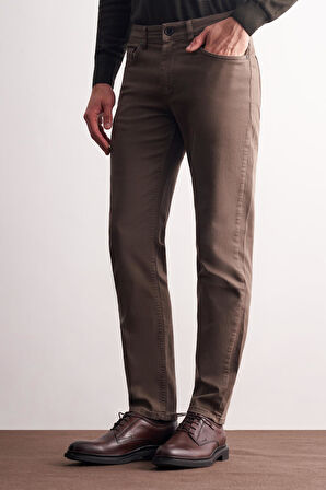 Kahverengi 5 Cep Casual Slim Fit Pamuklu 5 Cep Pantolon 1003255318