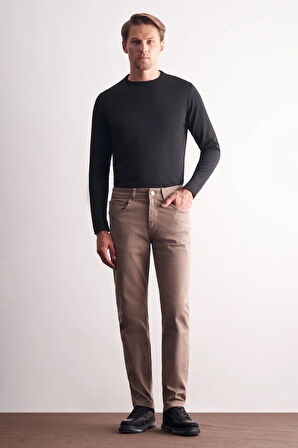 Açık Bej 5 Cep Casual Slim Fit Pamuklu 5 Cep Pantolon 1003255318