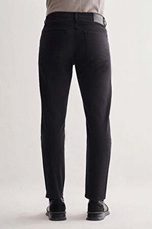 Siyah Casual Slim Fit 5 cep Düz paça Pantolon 1003255320