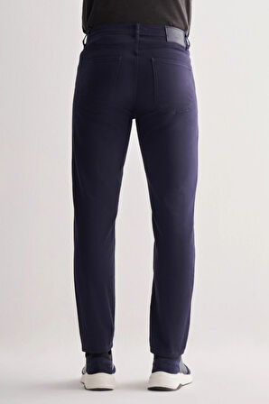 Koyu Lacivert Casual Slim Fit 5 cep Düz paça Pantolon 1003255320