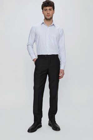 Siyah Yan Cep Basic Slim Fit Esnek Pantolon 1003260005