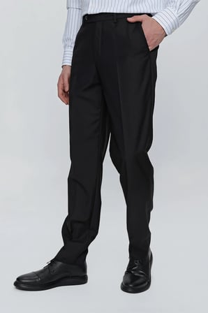Siyah Yan Cep Basic Slim Fit Esnek Pantolon 1003260005