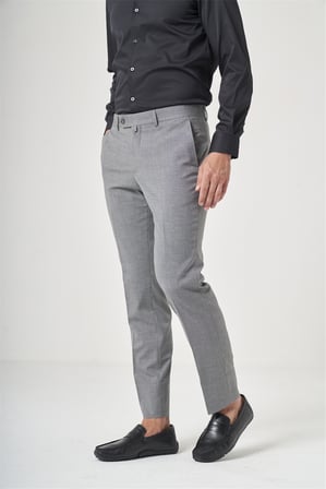 Füme Yan Cep Filafil Desen Slim Fit Esnek Pantolon 1003260152