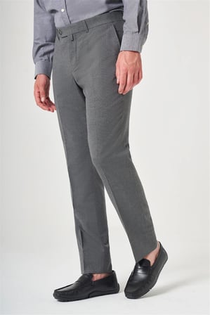 Füme Yan Cep Filafil Desen Slim Fit Esnek Pantolon 1003260152