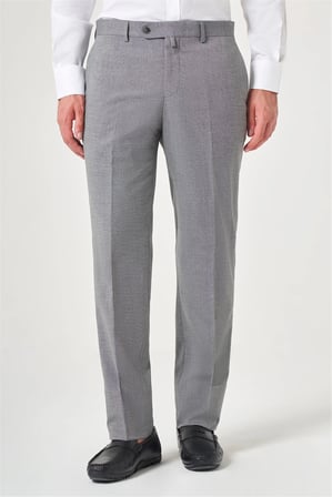 Füme Yan Cep Filafil Desen Comfort Fit Esnek Pantolon 1003260153