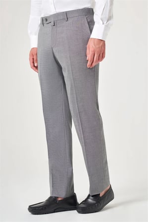 Füme Yan Cep Filafil Desen Comfort Fit Esnek Pantolon 1003260153