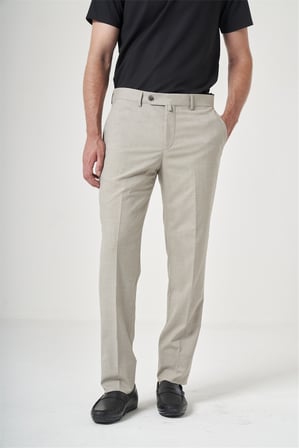 Bej Yan Cep Filafil Desen Comfort Fit Esnek Pantolon 1003260153