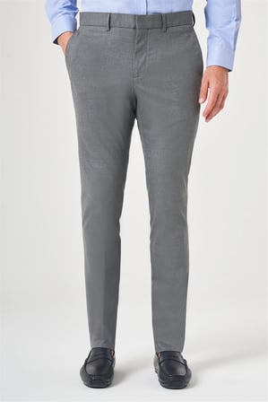 Gri Yan Cep Slim Fit Esnek Chino Pantolon 1003260154