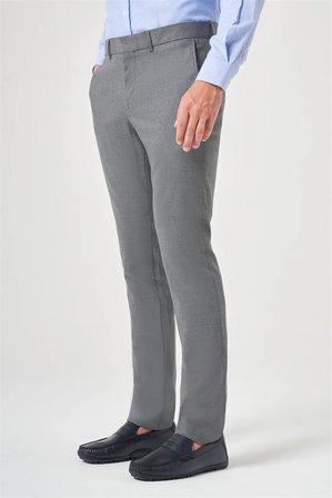 Gri Yan Cep Slim Fit Esnek Chino Pantolon 1003260154