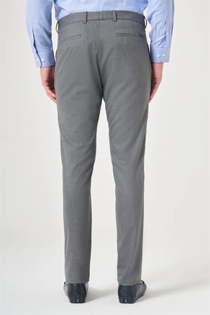 Gri Yan Cep Slim Fit Esnek Chino Pantolon 1003260154