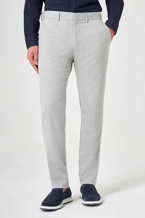 Gri Yan Cep Slim Fit Esnek Chino Pantolon 1003260154
