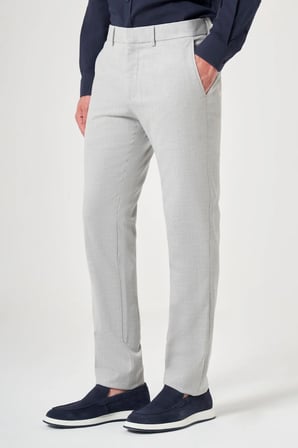 Gri Yan Cep Slim Fit Esnek Chino Pantolon 1003260154