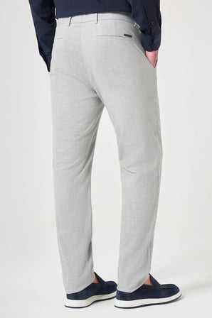 Gri Yan Cep Slim Fit Esnek Chino Pantolon 1003260154