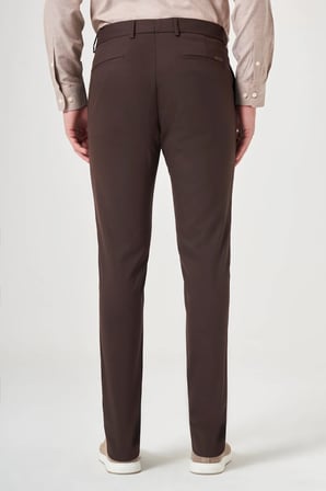 Kahverengi Yan Cep Slim Fit Esnek Chino Pantolon 1003260154