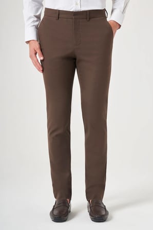 Kahverengi Yan Cep Slim Fit Esnek Chino Pantolon 1003260154
