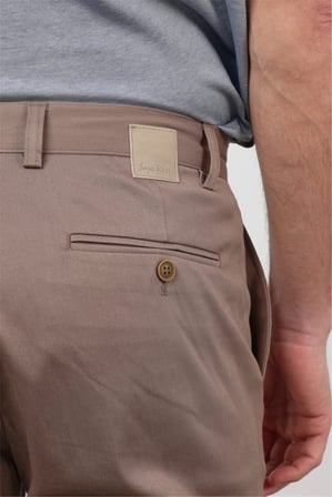 Koyu Bej Yan Cep Düz Paça Armürlü Slim Fit Pamuklu Chino Pantolon 1003260165