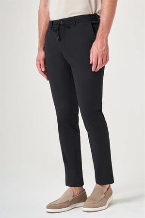 Siyah Yan Cep Slim Fit Jogger Pantolon 1003260166