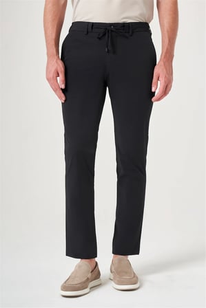 Siyah Yan Cep Slim Fit Jogger Pantolon 1003260166