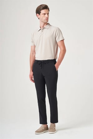 Siyah Yan Cep Slim Fit Jogger Pantolon 1003260166