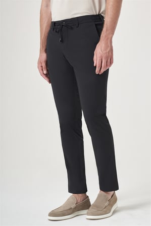 Siyah Yan Cep Slim Fit Jogger Pantolon 1003260166
