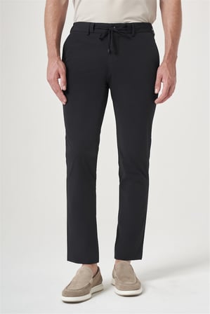 Siyah Yan Cep Slim Fit Jogger Pantolon 1003260166