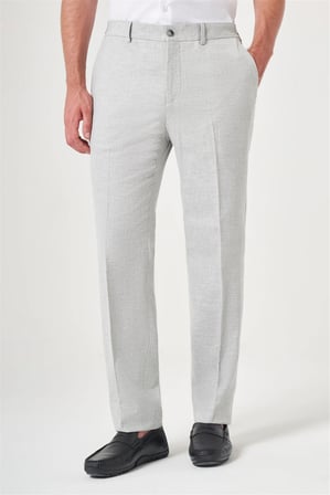 Gri Yan Cep Comfort Fit Pamuklu Chino Pantolon 1003260167