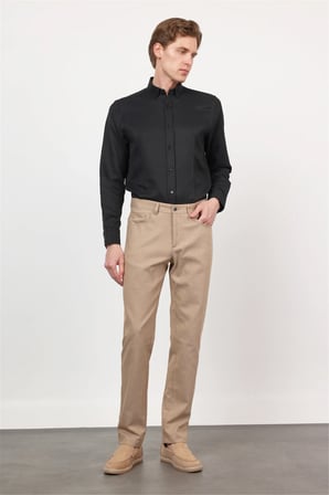 Bej 5 Cep Slim Fit Pamuklu Pantolon 1003260170