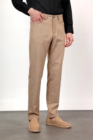 Bej 5 Cep Slim Fit Pamuklu Pantolon 1003260170
