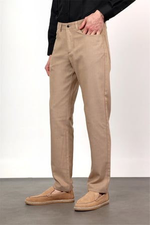 Bej 5 Cep Slim Fit Pamuklu Pantolon 1003260170