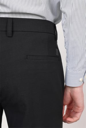 Siyah Yan Cep Comfort Fit Esnek Chino Pantolon 1003260171